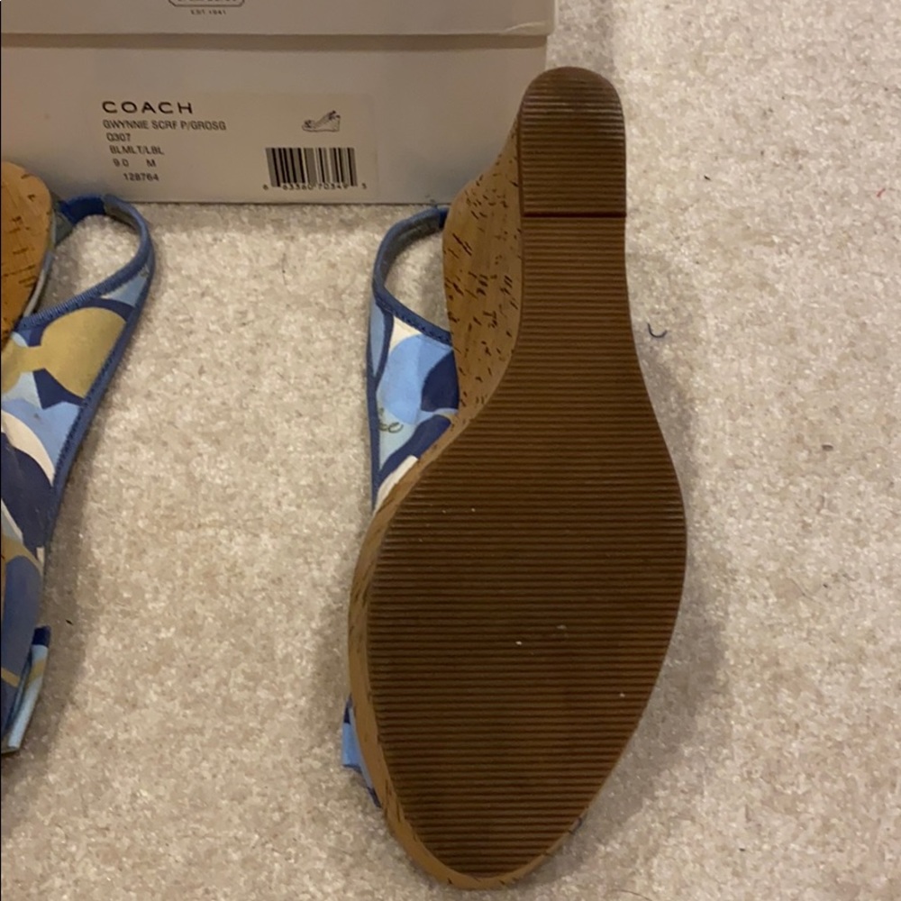 Coach - Gwynnie Scarf Print wedges - Picture 3 of 4